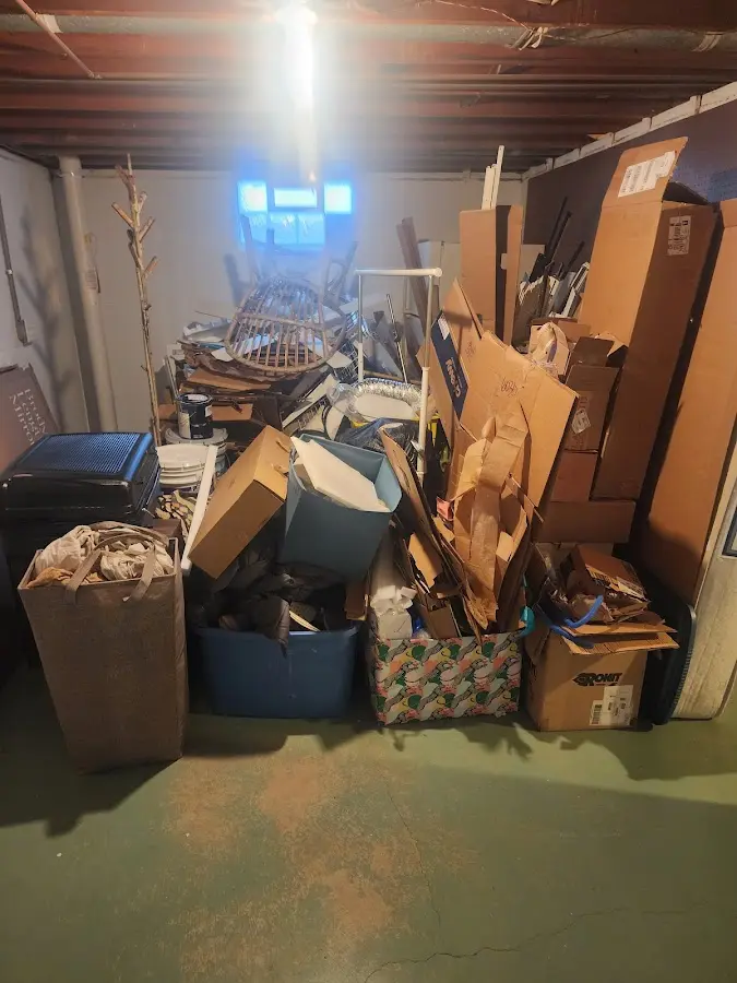 Roll-off dumpster container at job site for Yard Waste Dumpster Rental in Summerside